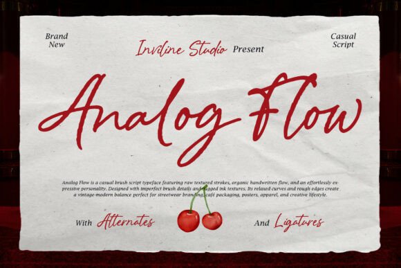 Analog Flow: A Handwritten Script Font for Makers