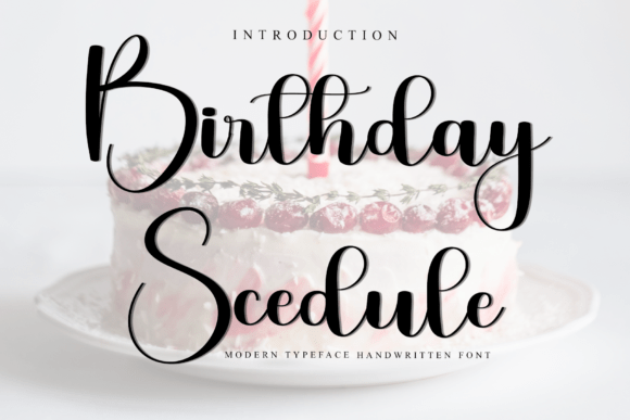 Birthday Scedule: A Festive Typeface for Web Design