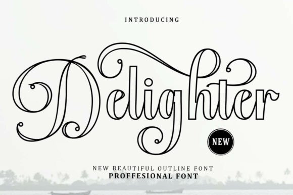 Delighter Outline: A Script Font for Modern Marketers