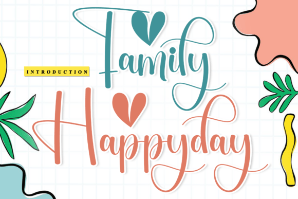 Family Happyday: A Joyful Script Font for Editorial Design