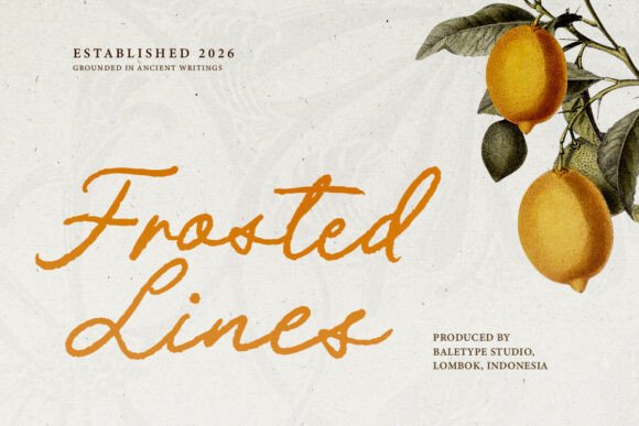 Frosted Lines: A Textured Script Font for Editorial Design
