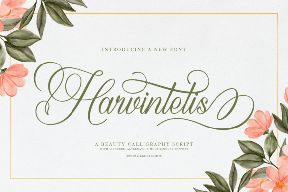 Harvintelis: A Premium Script Font for Web Design