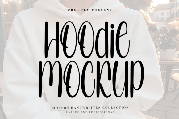 Hoodie Mockup: A Bold Handwritten Font for Crafters