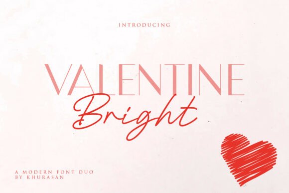Valentine Bright Duo: A Romantic Font for Business